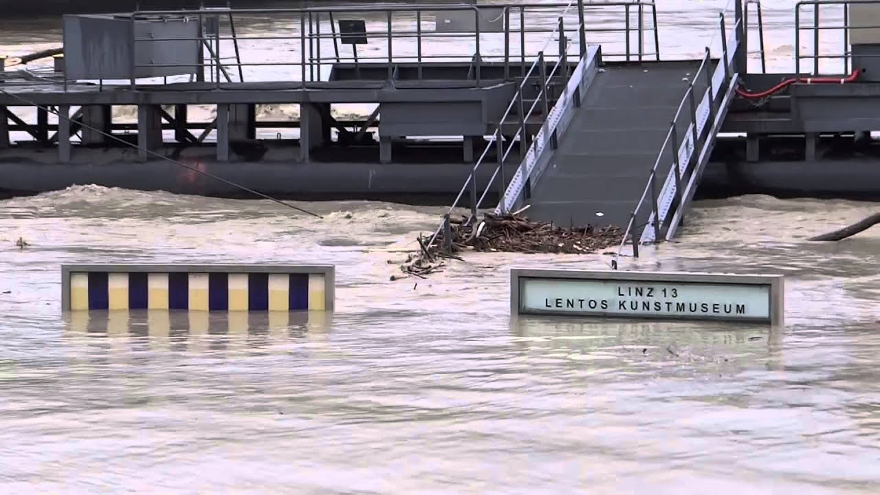 Hochwasser Linz, 03.06.2013 Donaupegelstand über 900