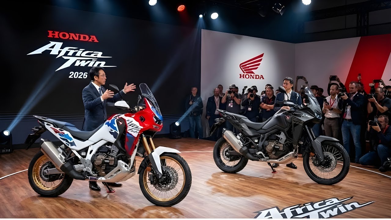 Первый взгляд на Honda CRF1100L Africa Twin Adventure 2026 года.