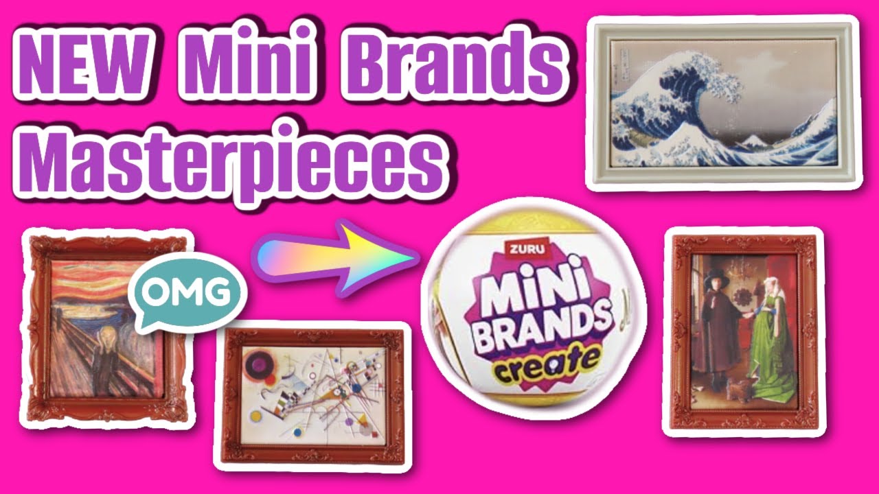 Распаковываю НОВУЮ серию миниатюр Mini Brands Masterpieces! Ищу свои ЛЮБИМЫЕ работы...