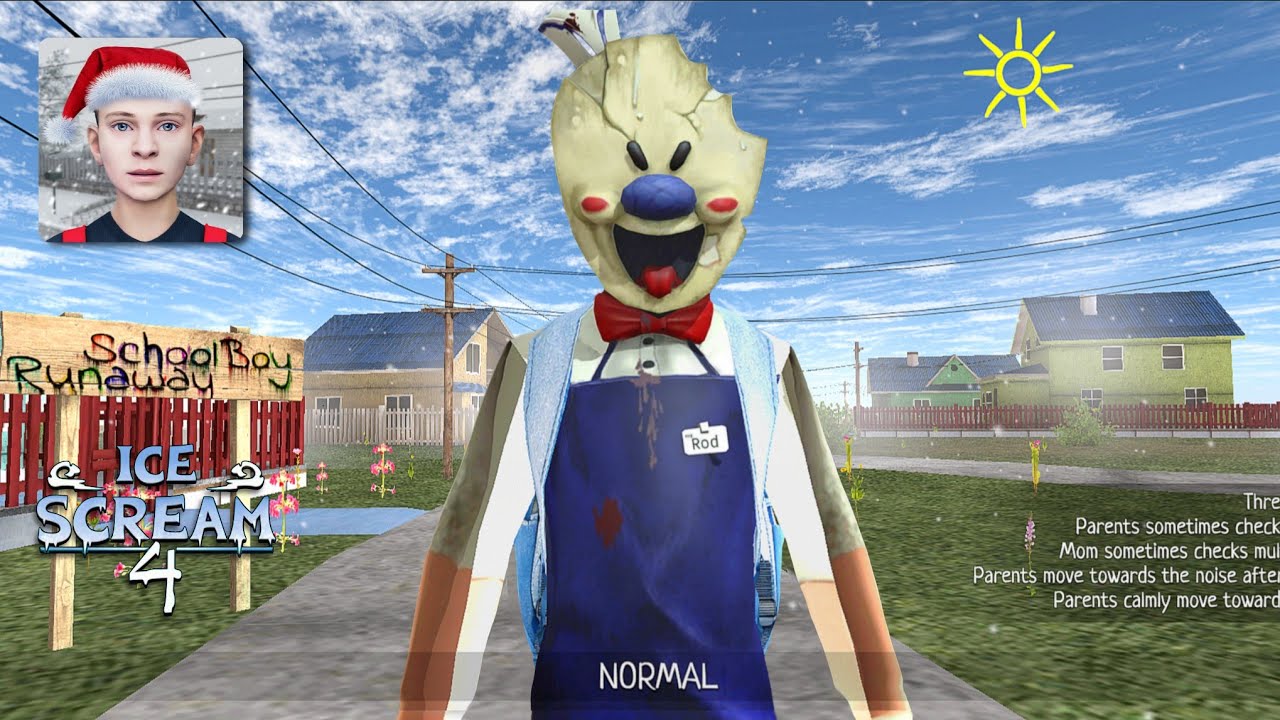 Schoolboy Runaway in Ice Scream 4 Rod's Factory Atmosphere!