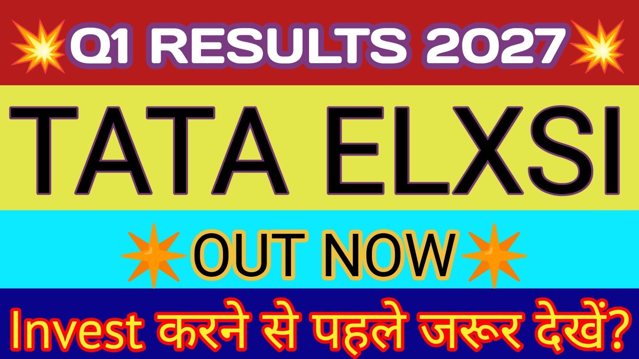 Tata Elxsi Q1 Results 🔴 Tata Elxsi Results 🔴 Tata Elxsi Share Latest News 🔴Tata Elxsi Stock Analysis
