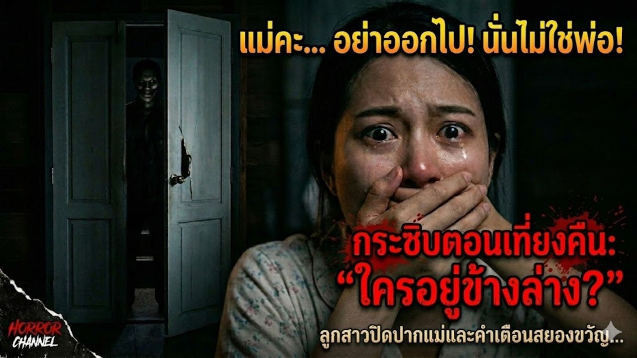 ฉันกำลังเล่านิทานให้ลูกสาวฝาแฝดสองคนฟังก่อนนอน แต่จู่ๆ ลูกสาวคนโตก็เอามือปิดปากฉันด้วยอาการตัวสั่น