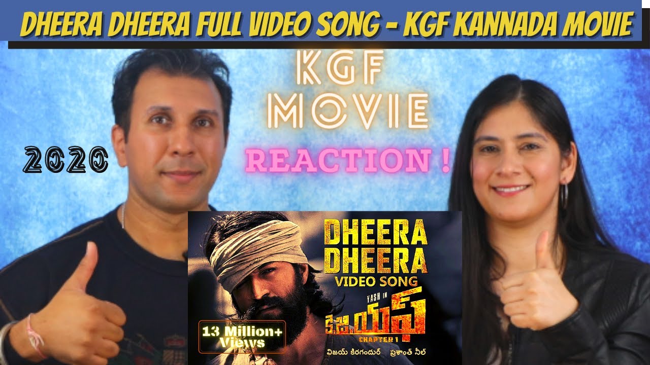 DHEERA DHEERA [ REACTION!! ] full video song | KGF | KANNADA | Yash | KGF Music Video Songs