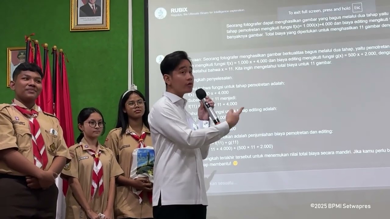 Wapres Gibran Kunjungi SMAN 66 Jakarta, Sosialisasi AI