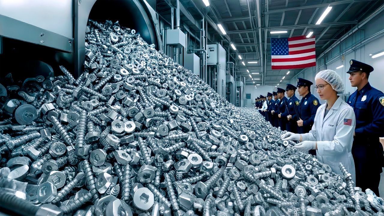 AS&Iacute; se HACEN los TORNILLOS que USAN TODAS las F&Aacute;BRICAS del MUNDO | Producci&oacute;n MASIVA de ACERO