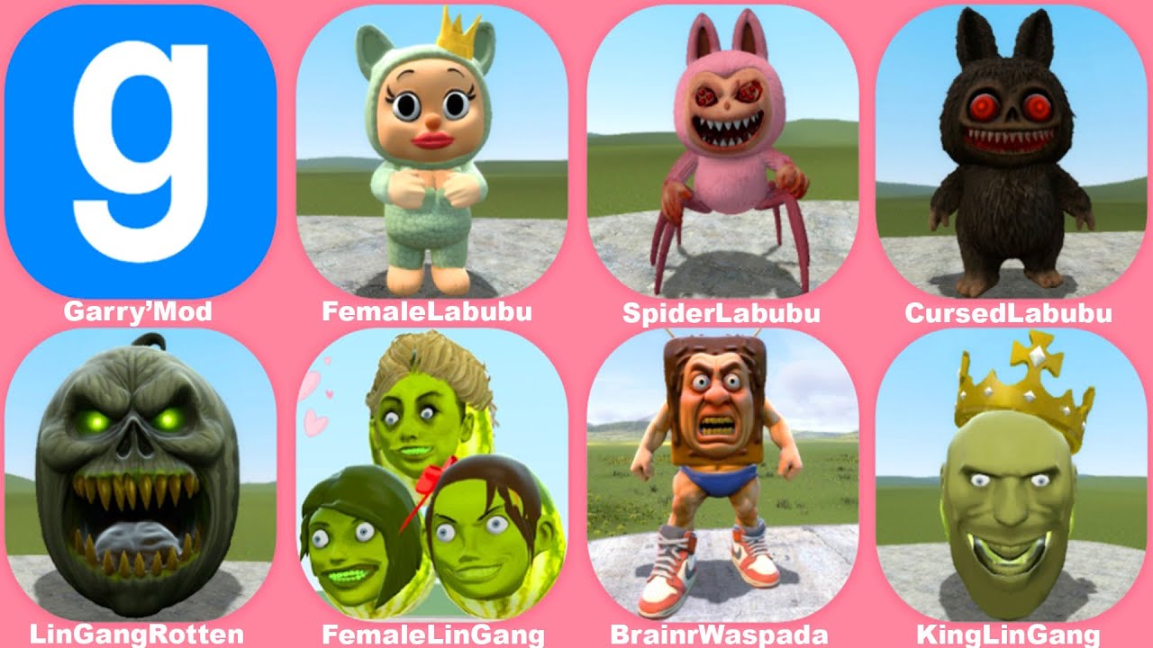 ALL NEW LIN GANG MELON FAMILY vs CURSED LABUBU SPIDER in Garry's Mod Mobile