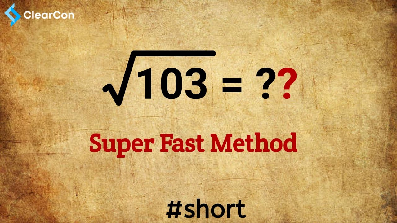Easy Trick to Square Root of Non Perfect Square