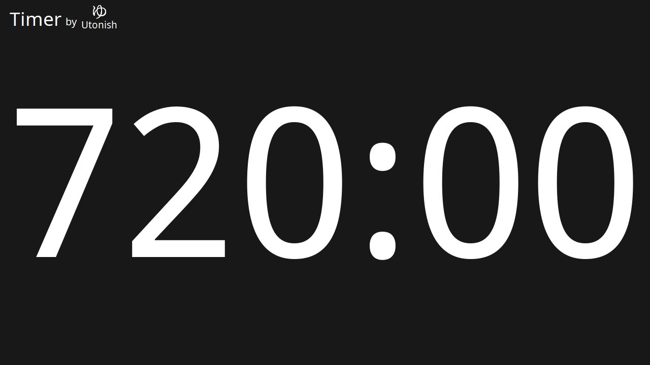 720 Minute Countdown Timer