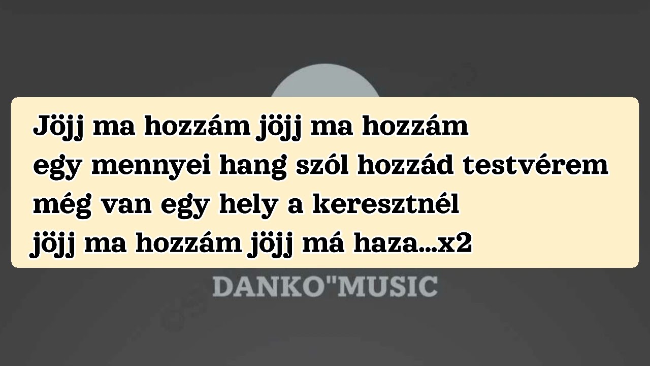 Ottó Dankó - Jöjj ma hozzám Negativ Ének