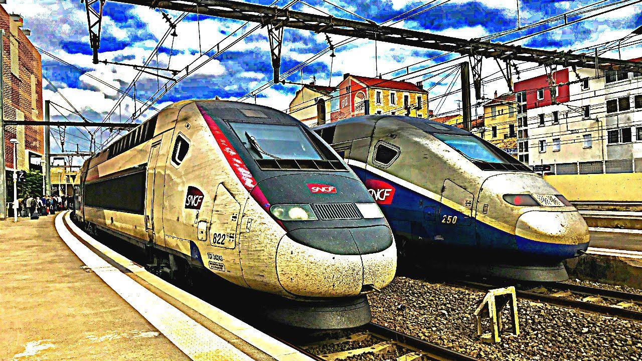 GARE de MONTPELLIER - SAINT-ROCH : COMPILATION de TRAINS (TGV, OUIGO, TER, FRET...)