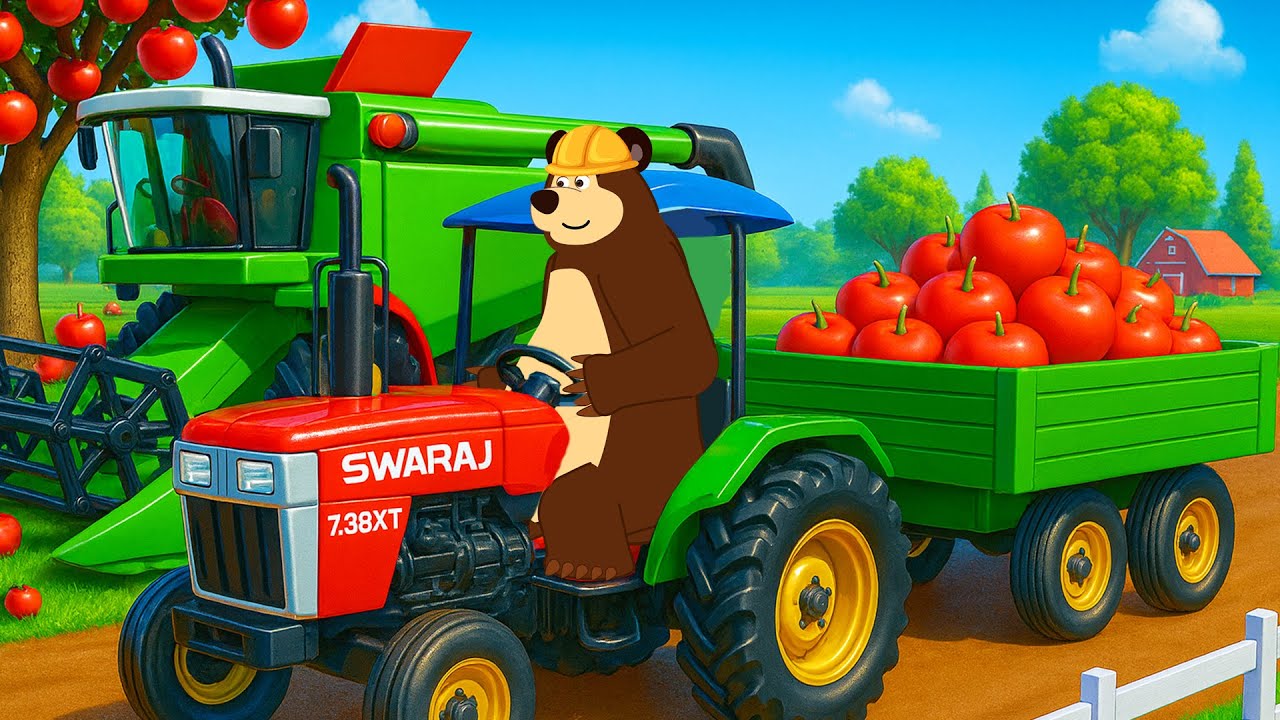 Farmer HardWorking 🚜🌳 | Planting Orange Trees & Harvesting Fruits | Realistic Farm Animation
