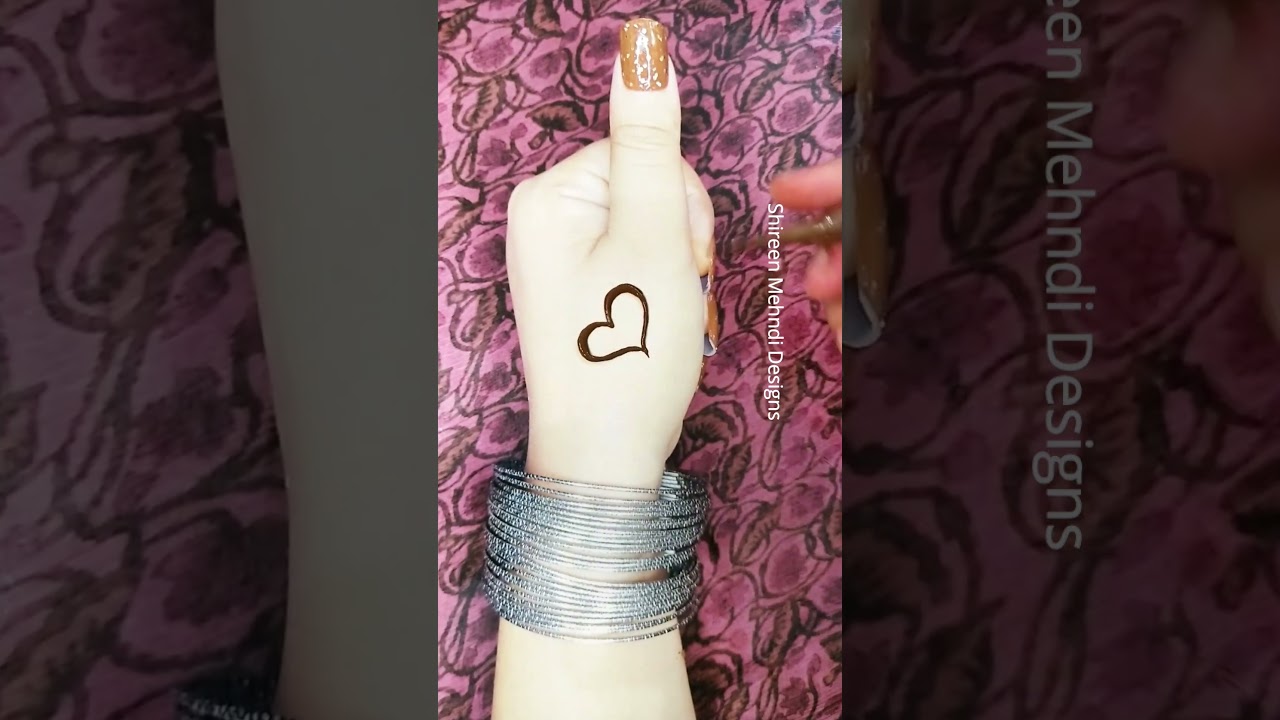Cute Heart tattoo mehndi design | Love mehandi tattoo design | Henna designs #shorts #mehndi #henna