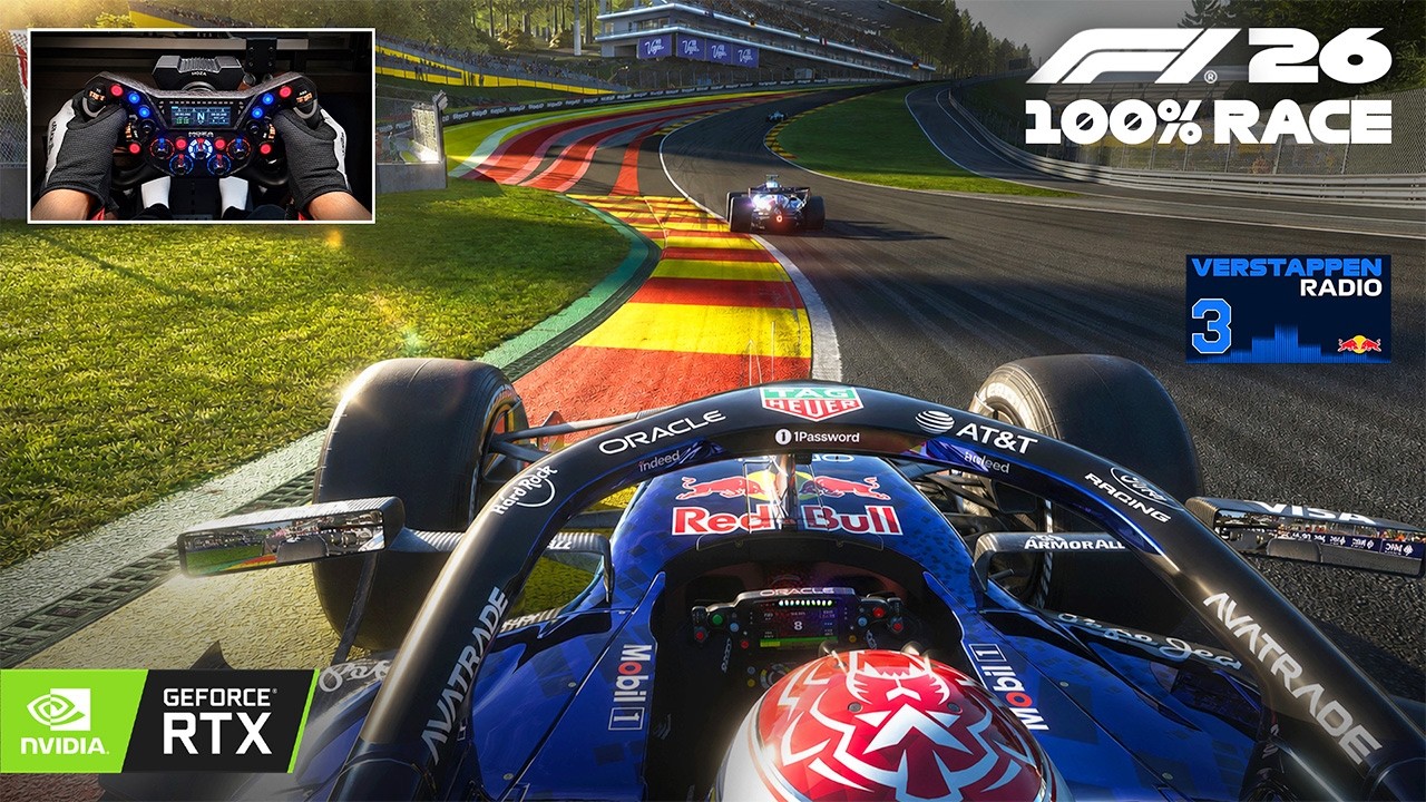 Max Verstappen's Red Bull Racing RB22 - 2026 Belgian GP 100% Race | F1 26 Steering Wheel Gameplay 4K