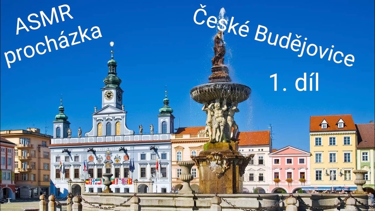 ASMR procházka • ČESKÉ BUDĚJOVICE • 1. díl: Náměstí, Černá věž, Lannova třída, vlakové nádraží 🕍🍁🍂🎧