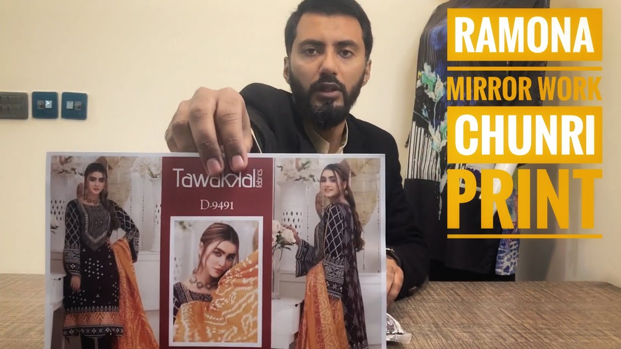 Ramona by Tawakkal| Mirror Work Viscose Chunri Print| Silk Dupatta