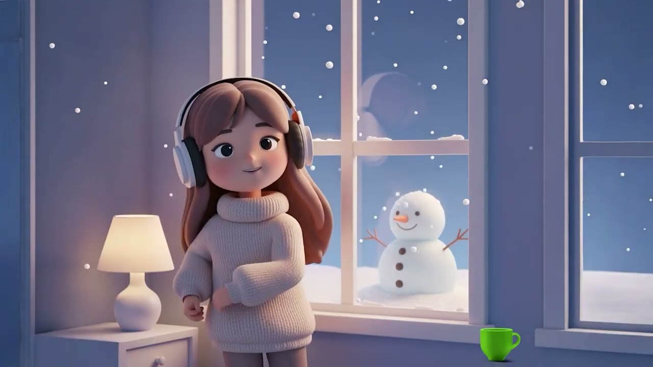 Snowy Lofi Café ❄️ Cozy Winter Night Ambience | Relax, Study & Focus Mix 2026