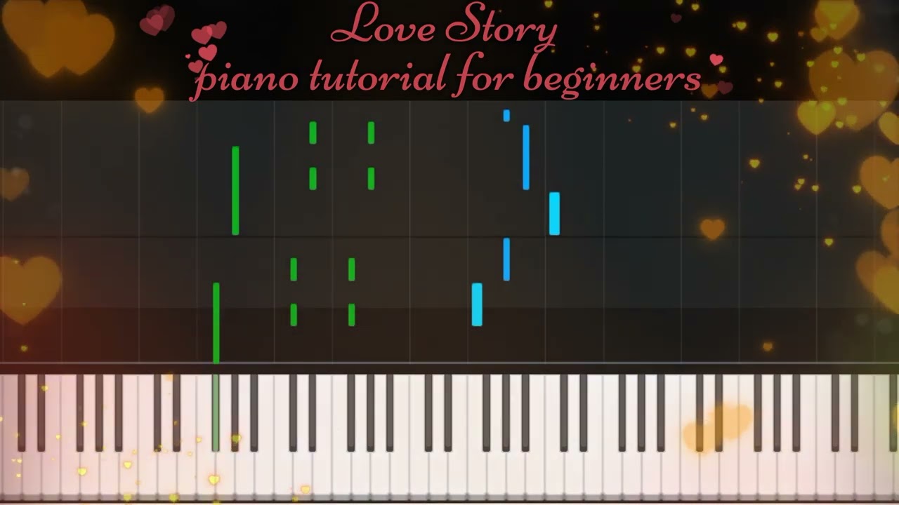 Love Story. Music simple piano tutorial. Easy for beginners. #easypiano #easypianotutorial