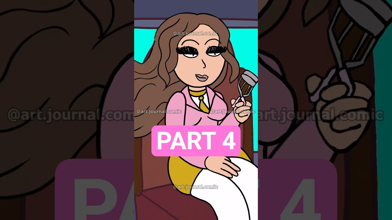 POV: Girls doing makeup on a moving bus (Part 4) #shorts #asmr #makeup #viral #series #animation