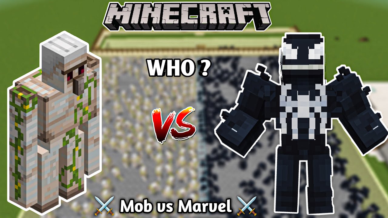 Iron Golem Vs Venom Battle In Minecraft