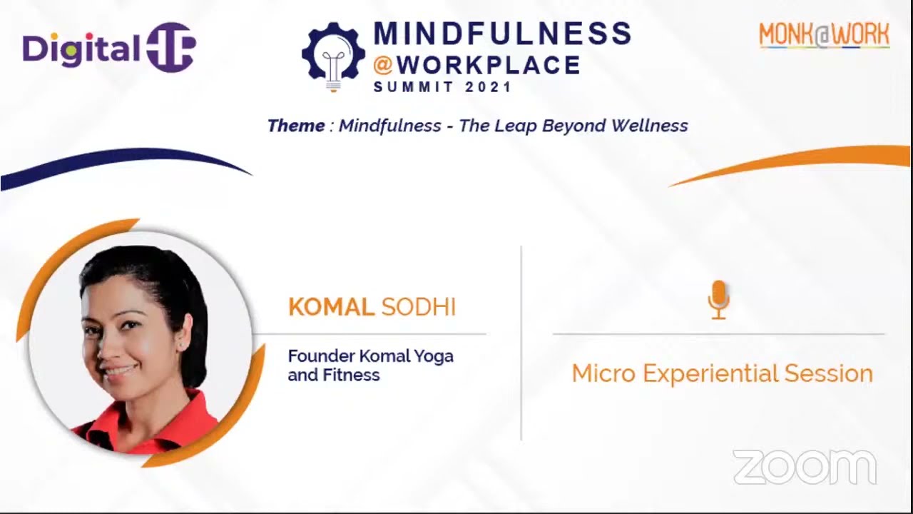 Watch Komal Sodhi, Founder, Komal Yoga and Fitness | Mindfulness@Workplace | DigitalHR