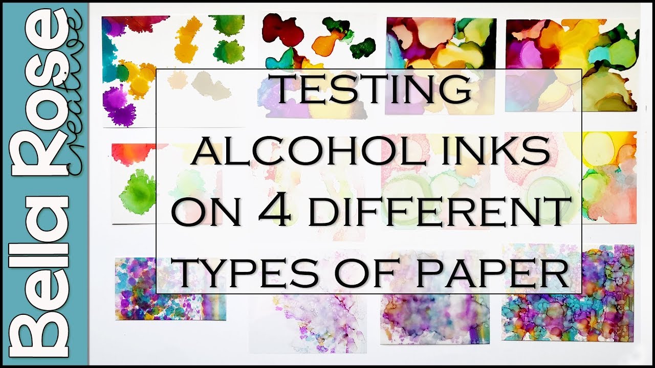 Testing Alcohol Inks on 4 Different Papers | Yupo, Vellum, Acetate, Glossy Cardstock | Techniques