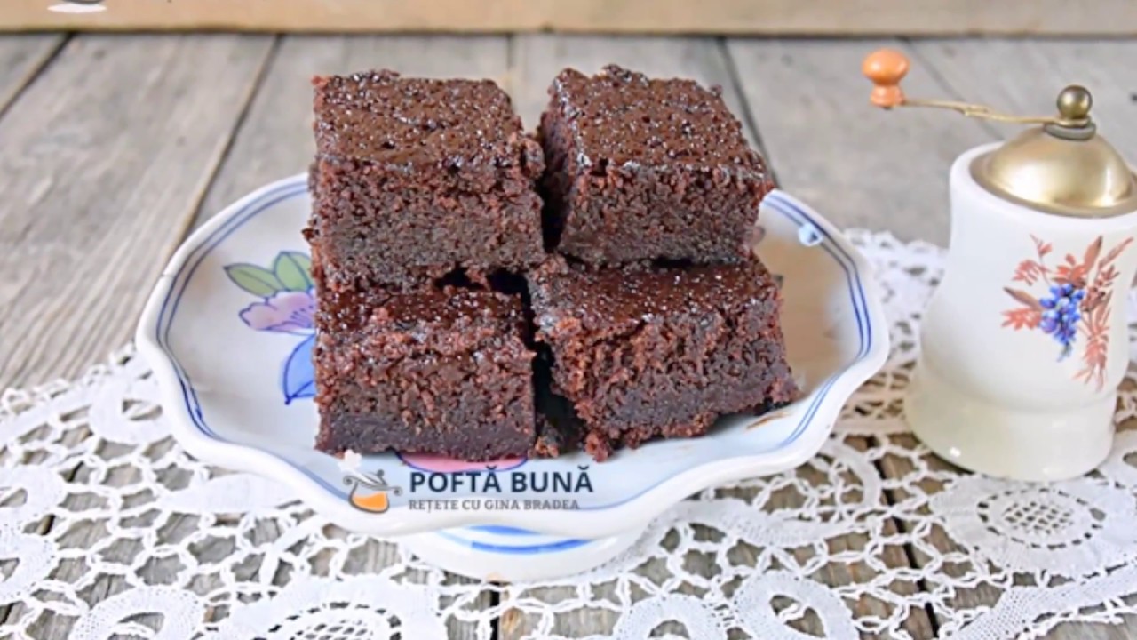Prajitura Negresa de post cu gem, sau blat de tort, briose, reteta simpla