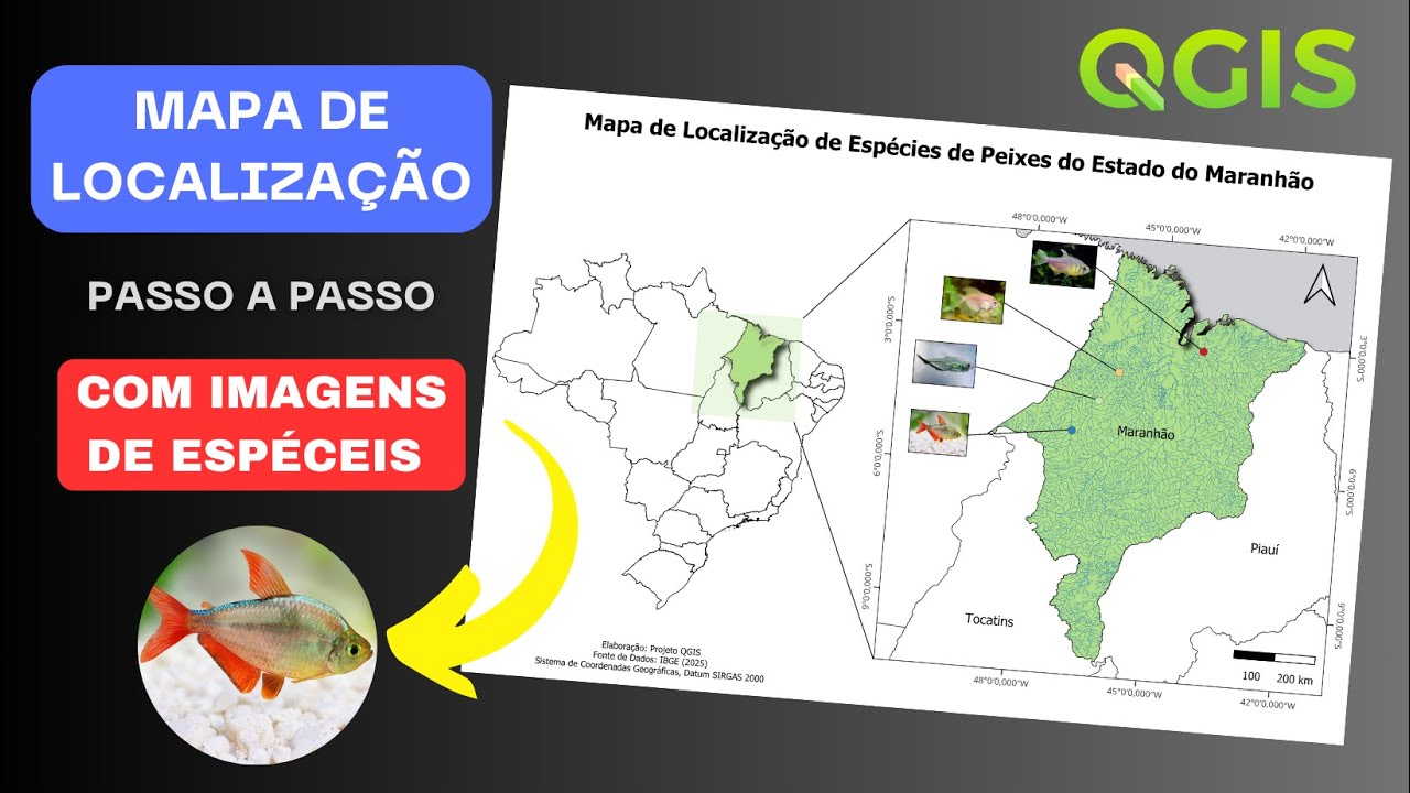 Mapa de Localização com Imagens de Espécies no QGIS - PASSO A PASSO
