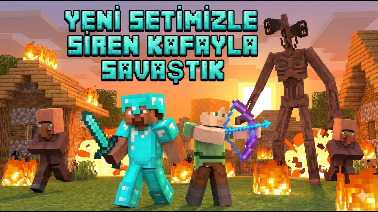 YENİ ELMAS SETİMİZLE BİRLİKTE SİREN KAFAYLA SAVAŞTIK | MİNECRAFT KORKU MODU 10.BÖLÜM