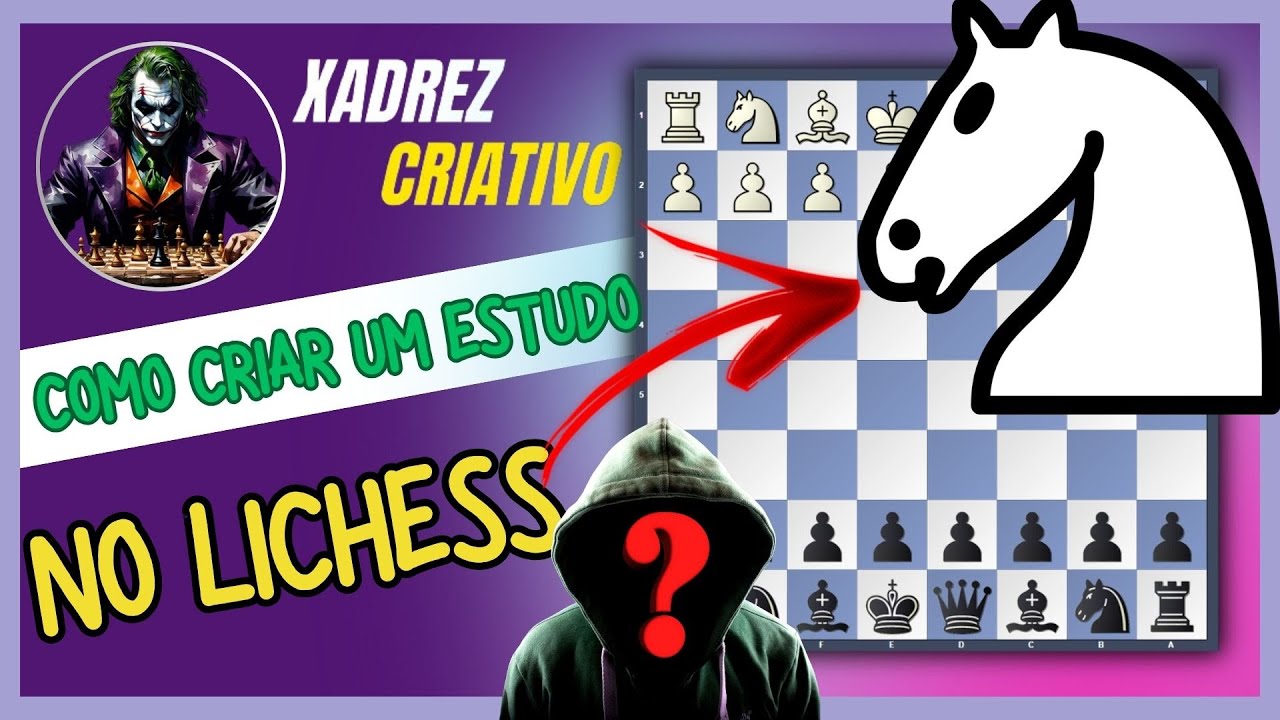 Como criar um estudo no lichess