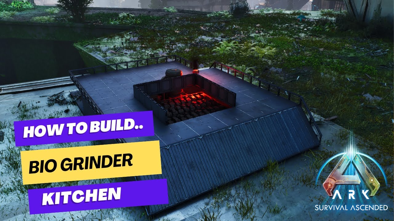 How to Build in Ark | The New BIO GRINDER  as a kitchen  | Extinction | Ark Survival Ascended
