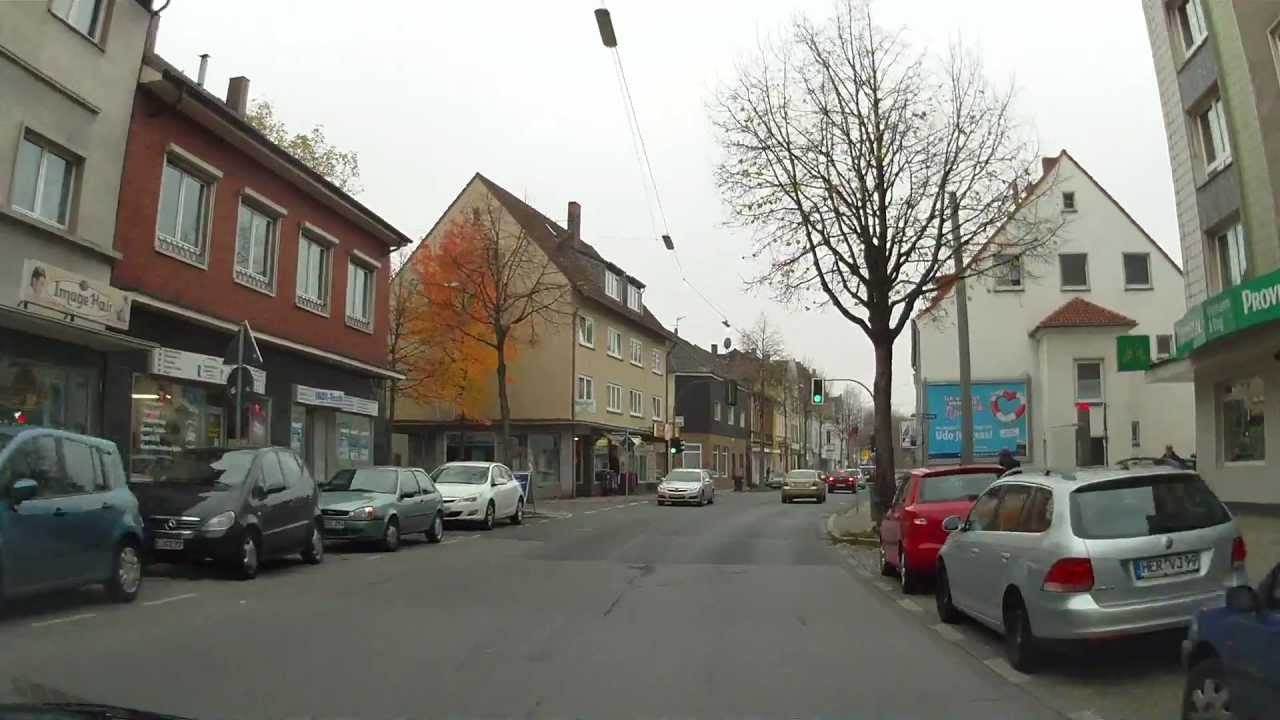 Fahrt durch Bochum-Wattenscheid zum Gertrudis-Center