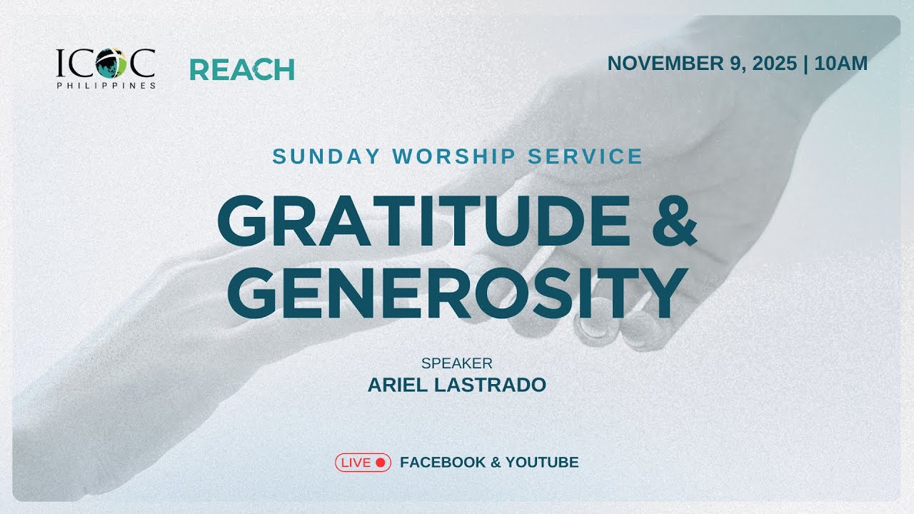 November 9, 2025 - ICOC Philippines Live Sunday Worship Service