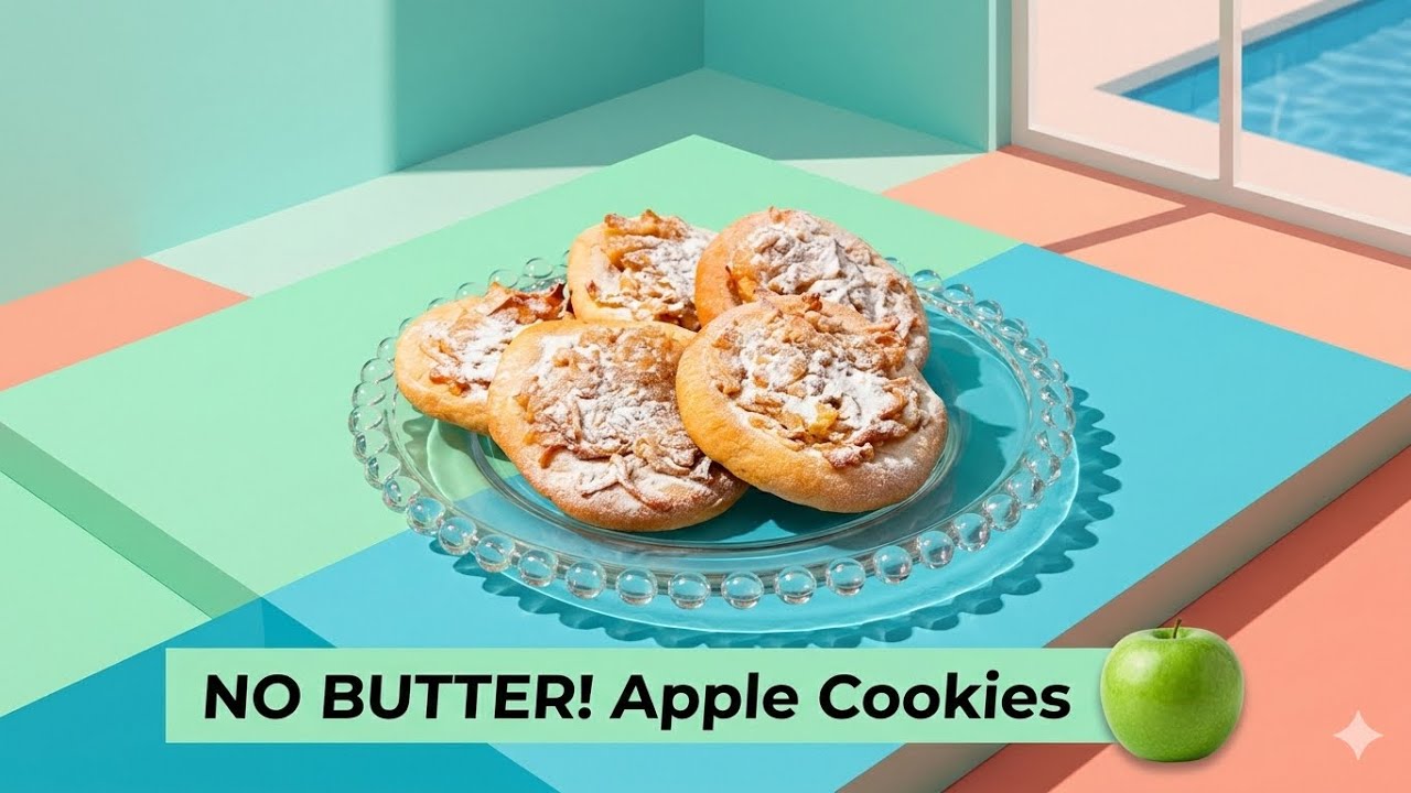 БЕЗ МАСЛА! 🍎 Хрустящее яблочное печенье к чаю🍎✨