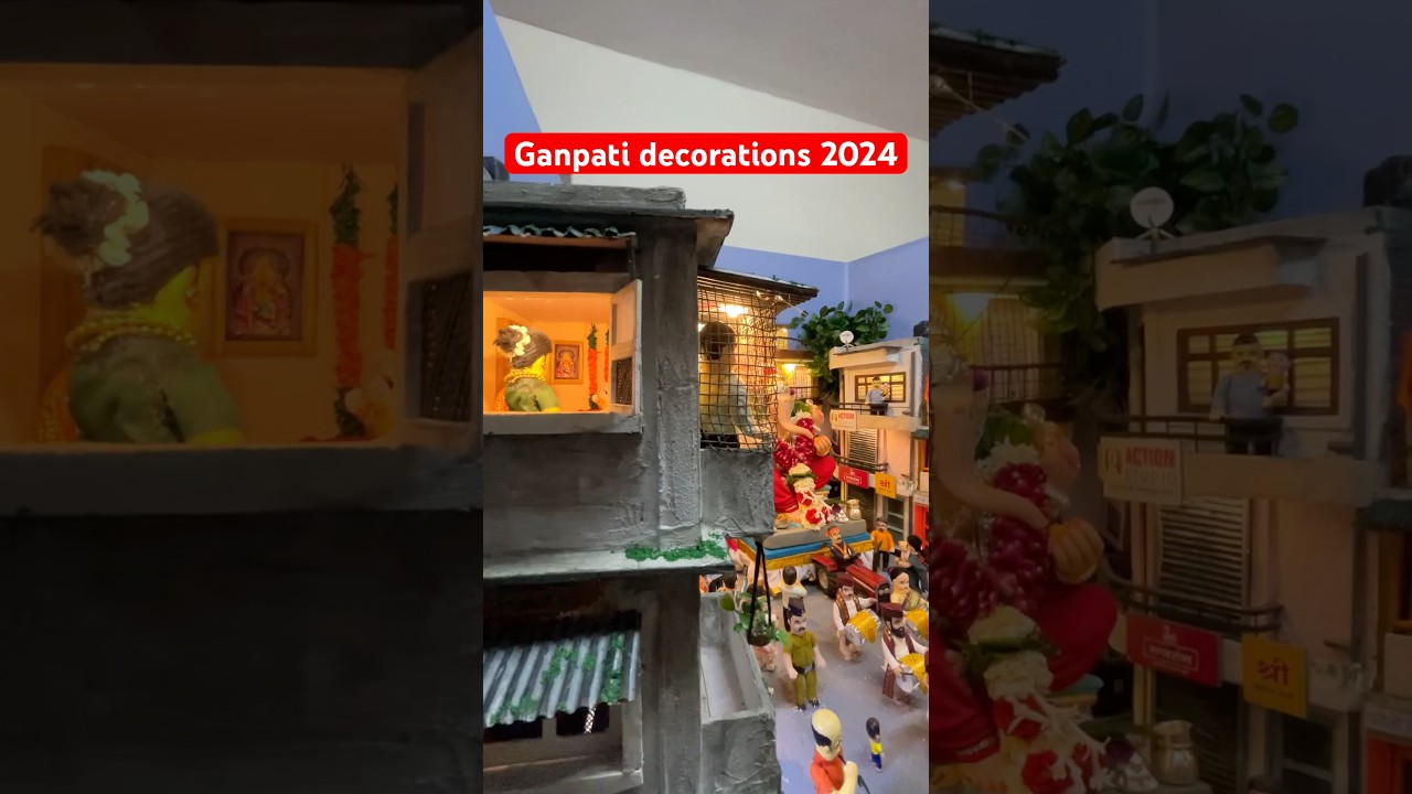 Ganpati decorations | ganpati bappa home decorations #ganeshchaturthi #ganpati #ganpatidecoration