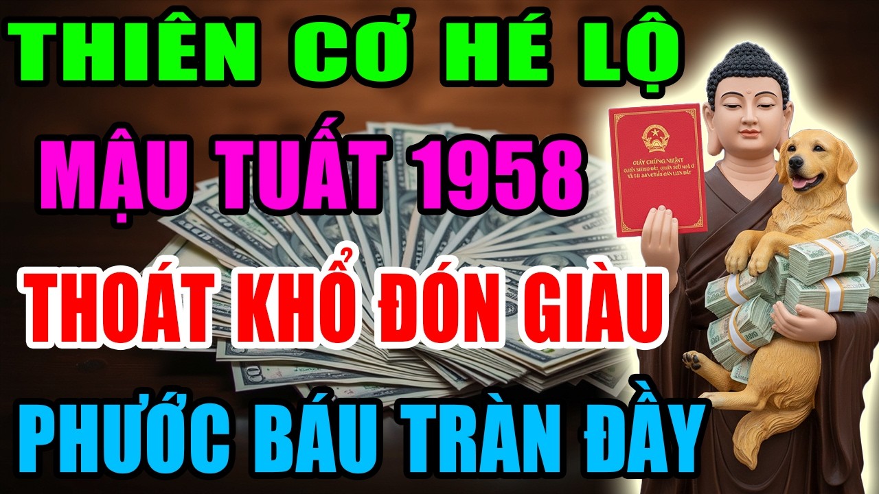 Thiên Cơ Hé Lộ: Mậu Tuất 1958 Sắp Thoát Khổ Đón Giàu, Vận Tiền Bật Mạnh, Phước Báu Tràn Đầy