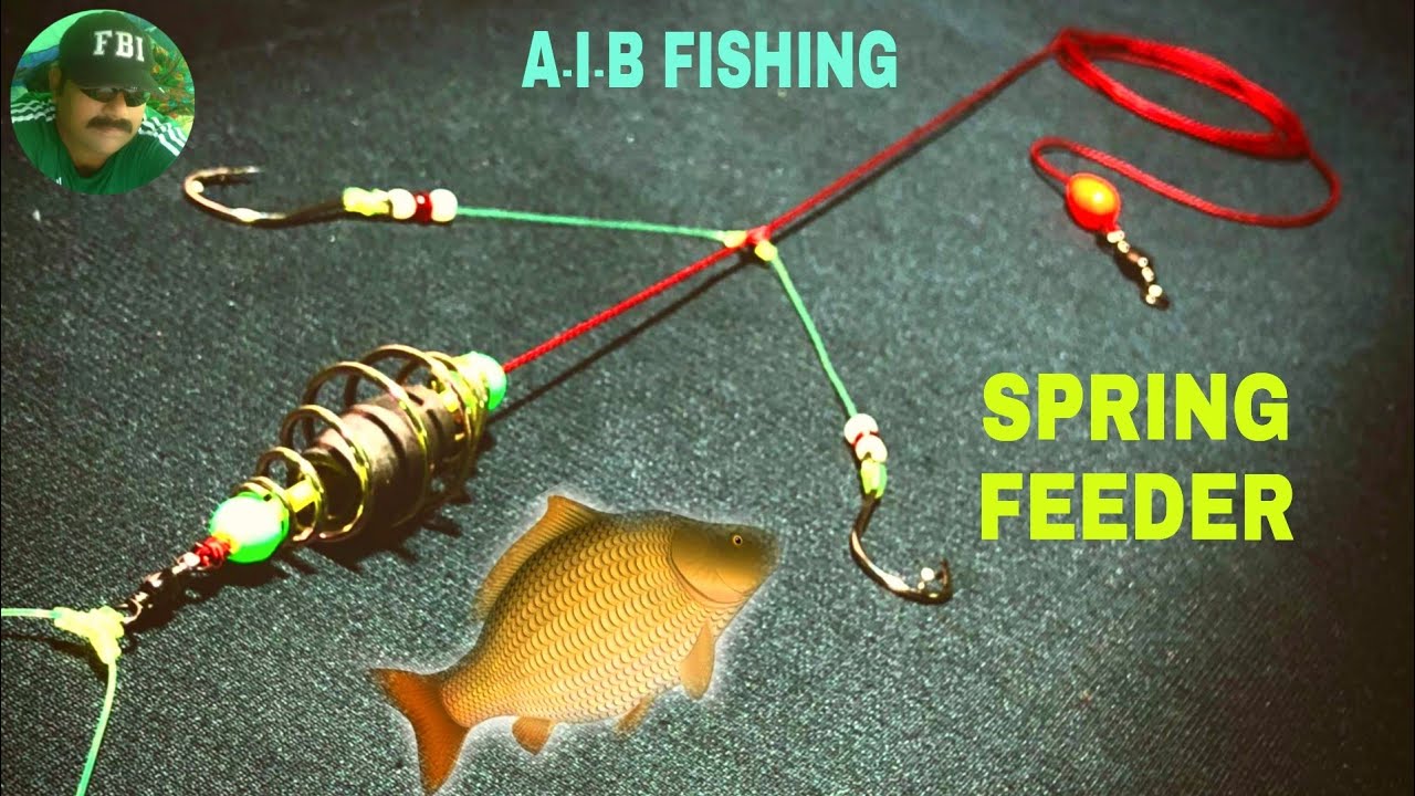 Spring feeder ke sath fishing hooks bandhne ka tarika #fishing #river #water