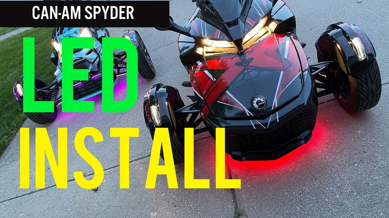 Can am Spyder F3 LED install (Light up the night)