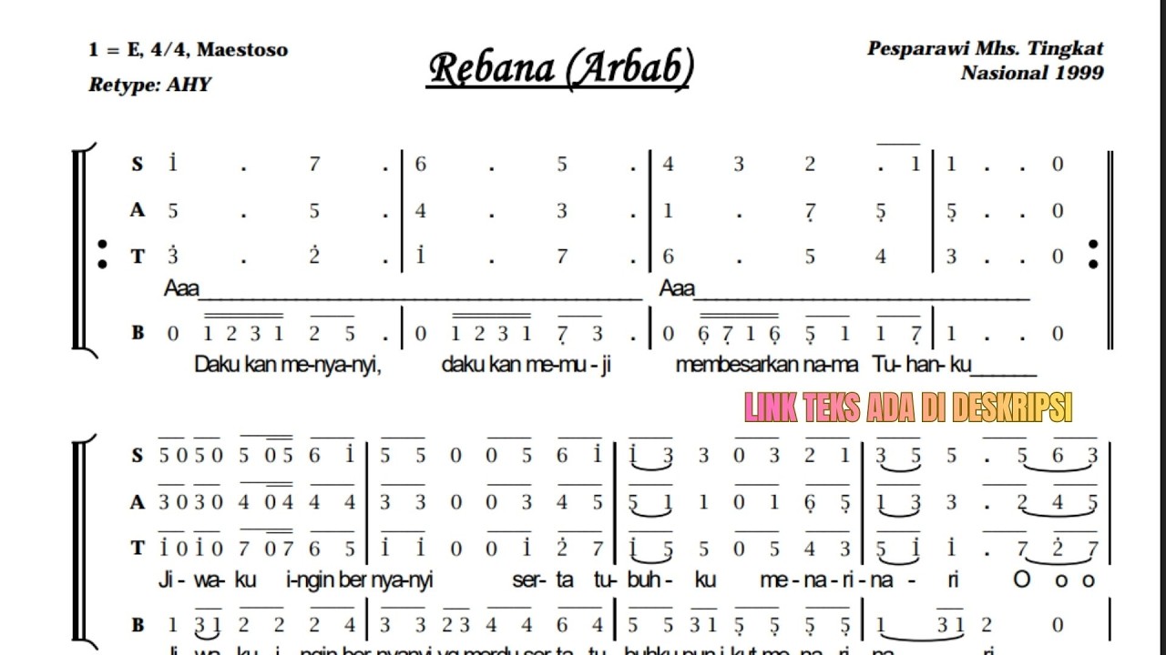 REBANA (Arbab) || Lagu Komunio Misa Paskah ||