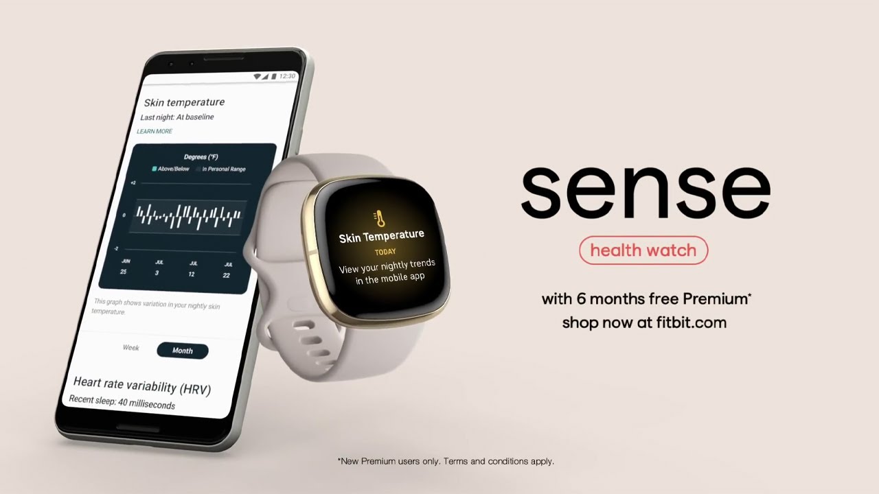 Fitbit Sense Advanced Smartwatch with Tools for Heart Health, Stress Management & Skin Temperature,