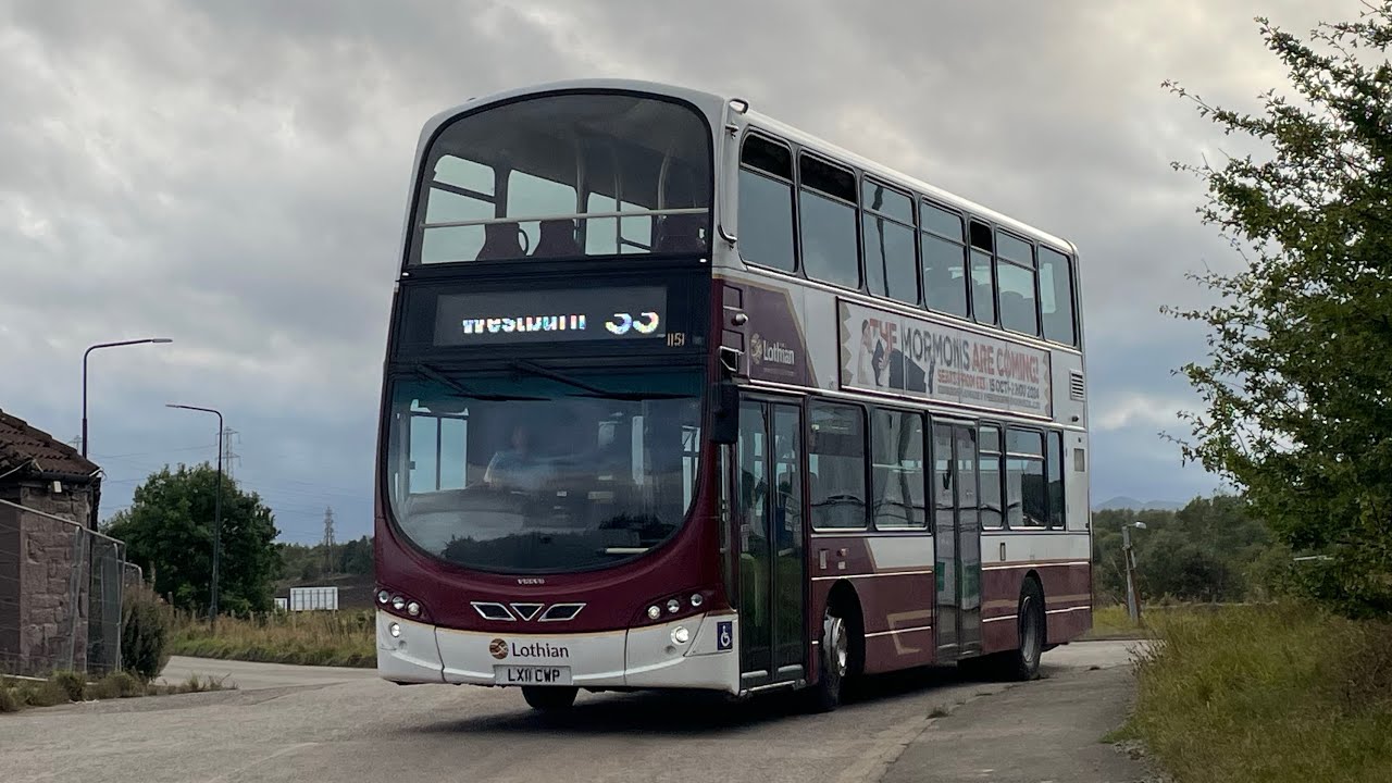 *High revs* Lothian Volvo B9TL Gemini 2 1151 (LX11 CWP) Service:33