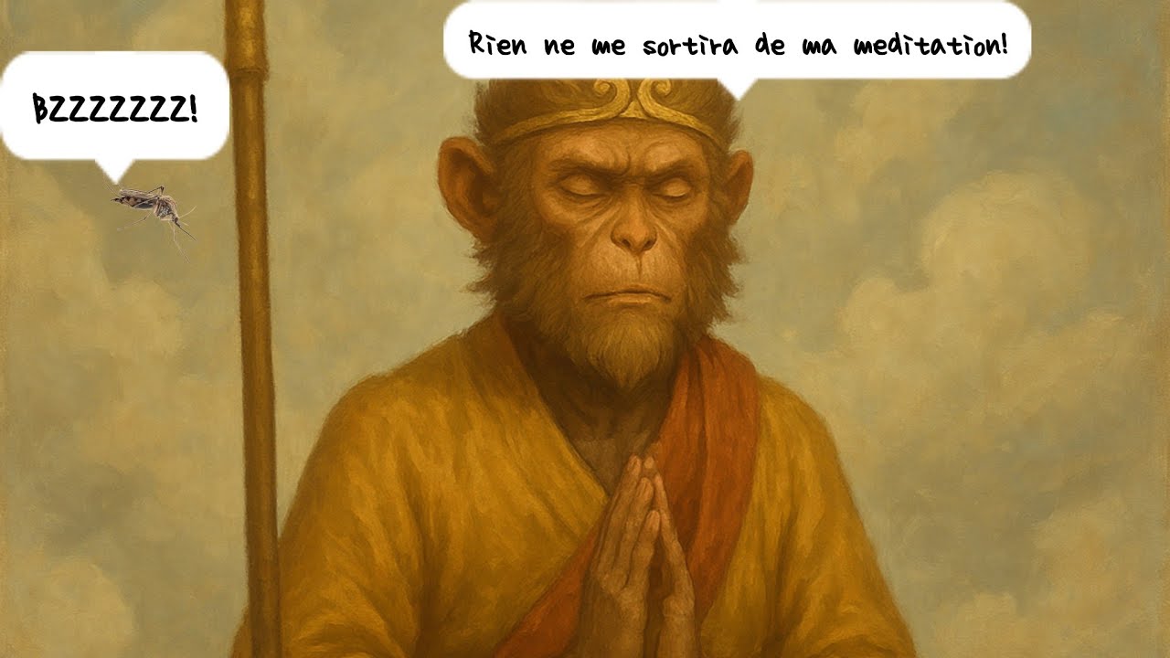 Méditation, Sun Wukong prends de la hauteur et médite après avoir atteint Bouddhéité 