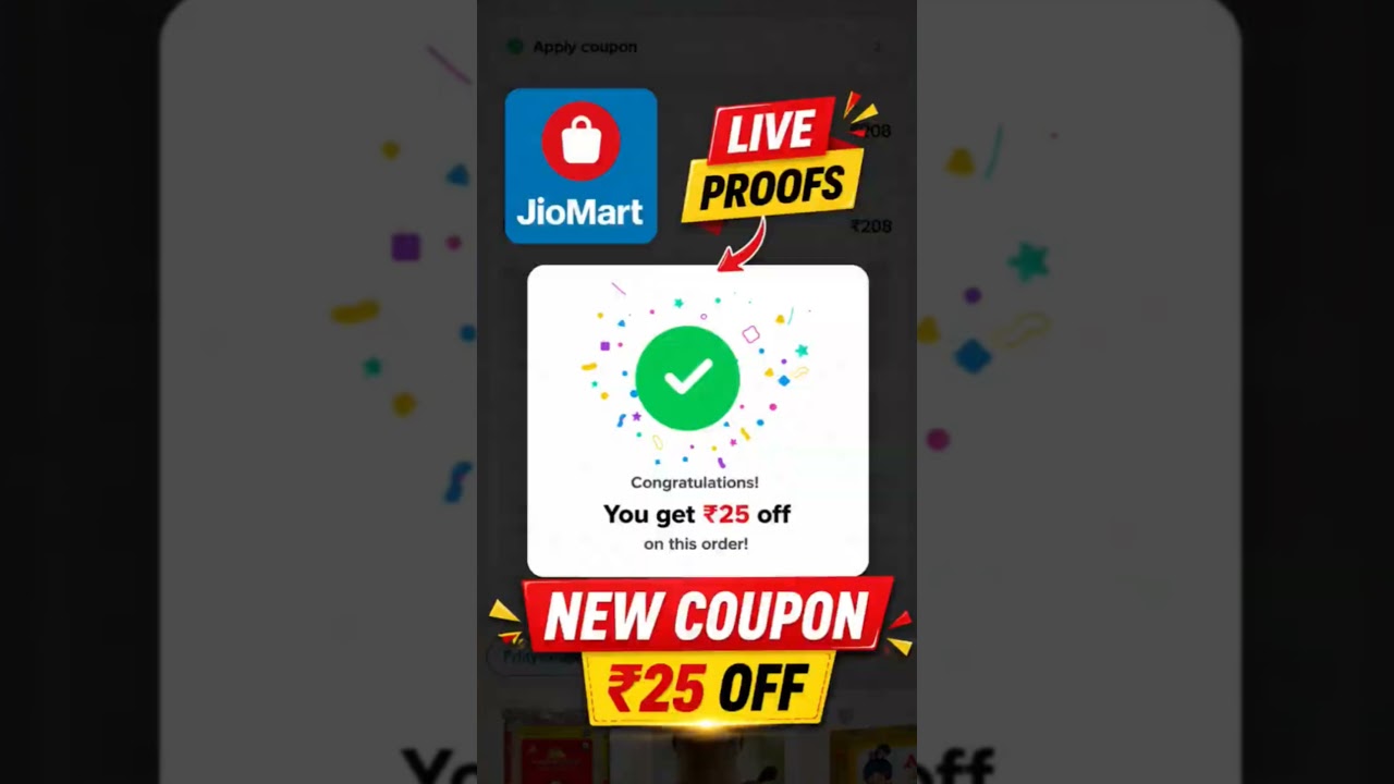 Jiomart Coupon today | jiomart coupon code | jiomart coupon code today