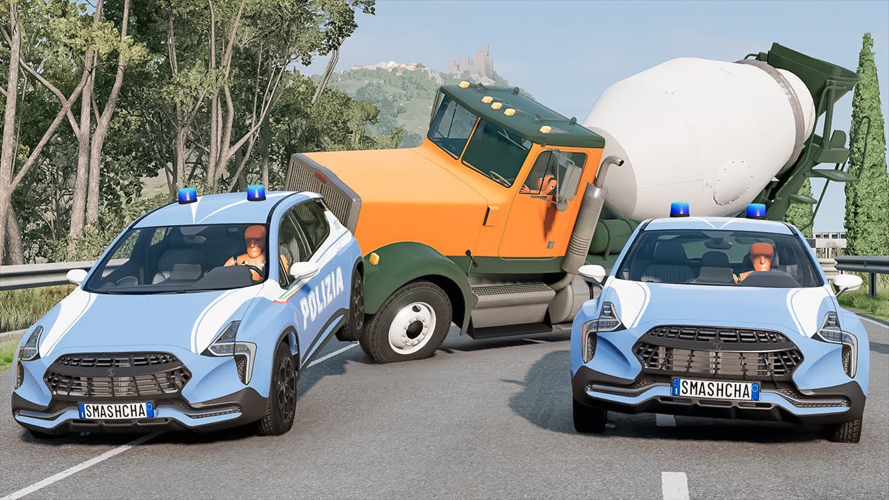 Police Car Chases Marathon #1 - BeamNG DRIVE | SmashChan