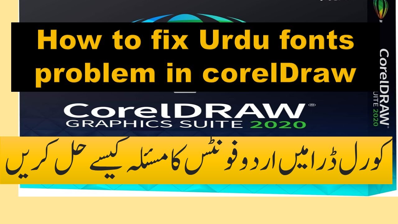 how to fix Urdu fonts in Coreldraw