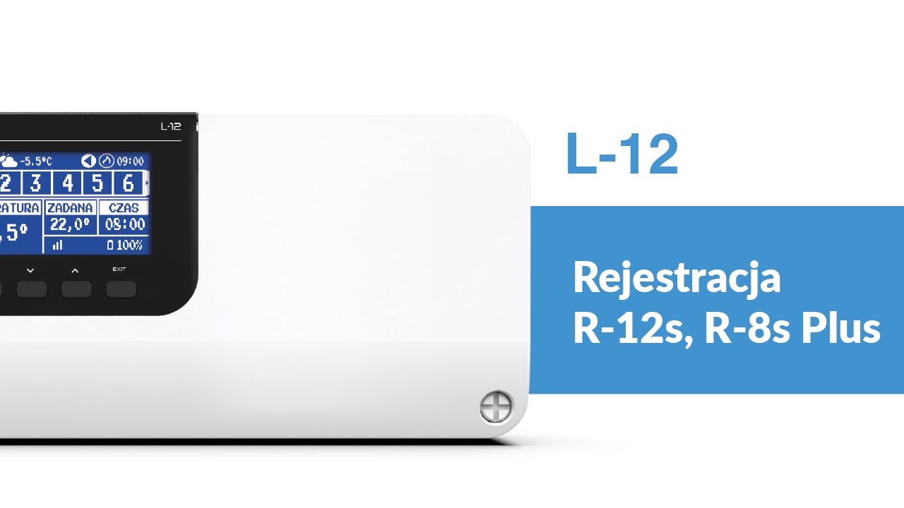 Rejestracja przewodowego regulatora R 12s wraz z czujnikiem podłogowym i bezprzewodowego regulatora