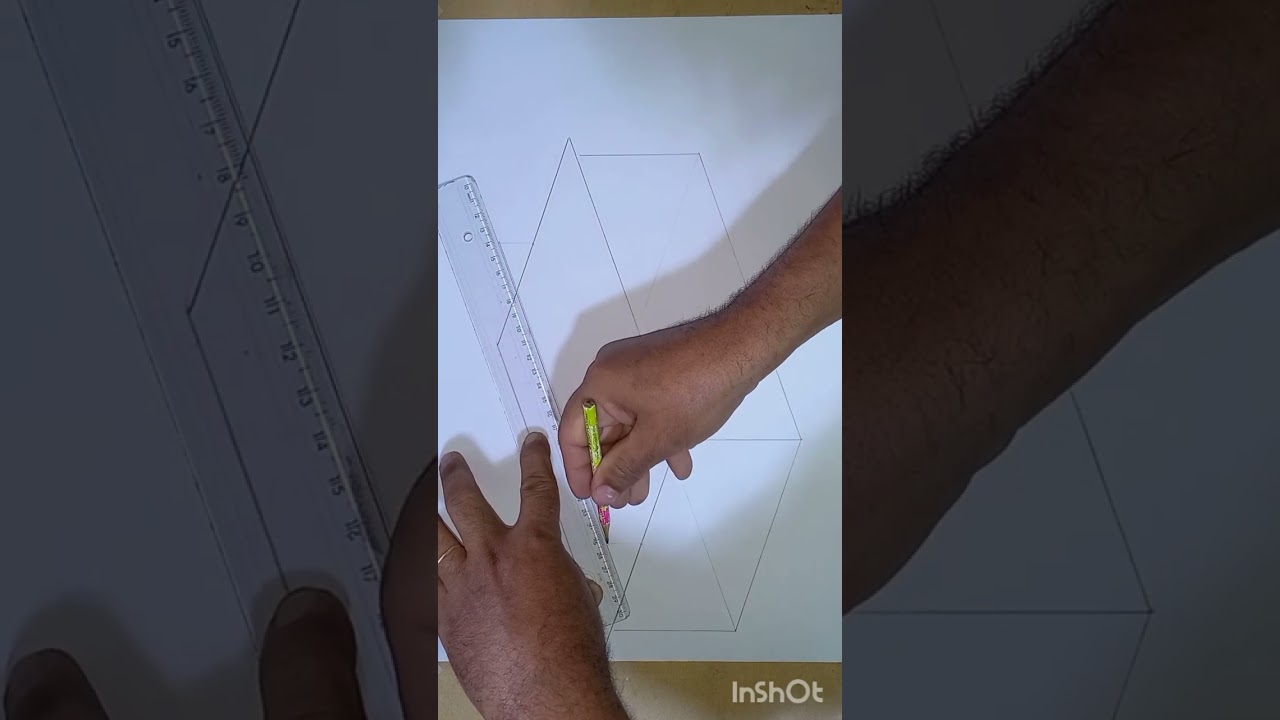 aula: perspectiva isométrica Arquitetônica manual, telhado 2 água , parte 2