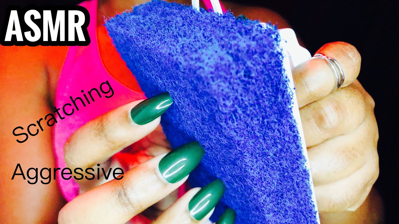 ASMR| Extremely Fast and Aggressive Scratching with Sponges | No Talking