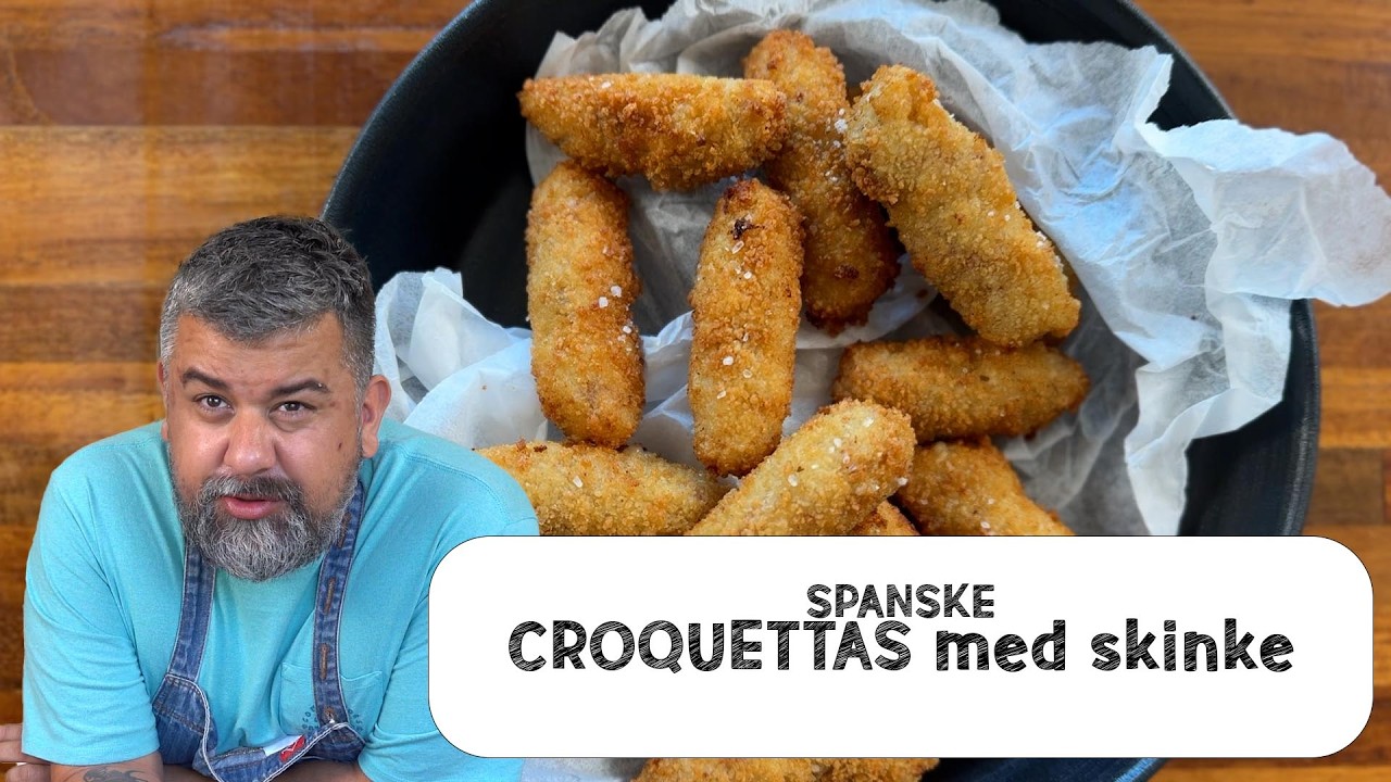 Spanske croquettas med skinke og svampe. Tapas tapas tapas.