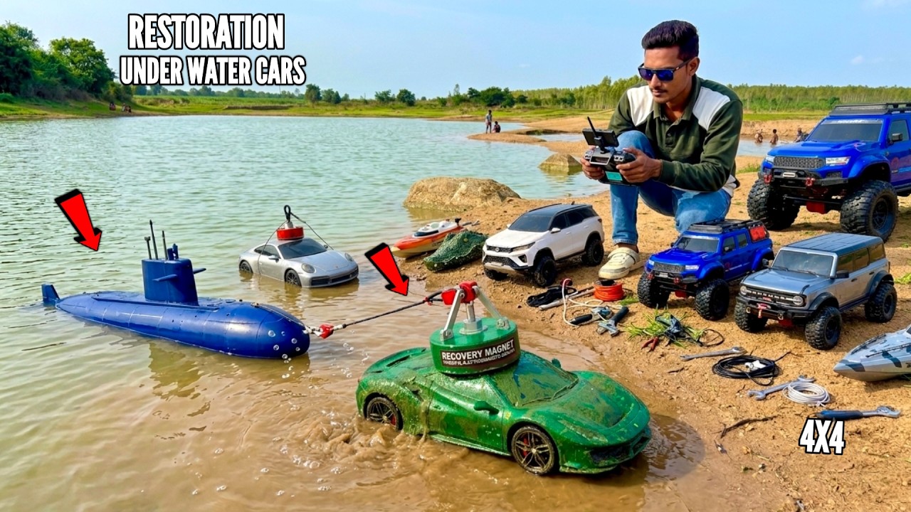 RC Submarine Search River For Lost RC Cars Boxes &ndash; Chatpat toy tv