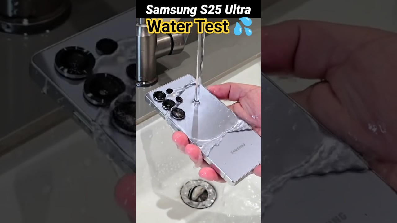 💦 Samsung Galaxy S25 Ultra Water Test / IP 68 rating phone #shorts #samsungs25ultra